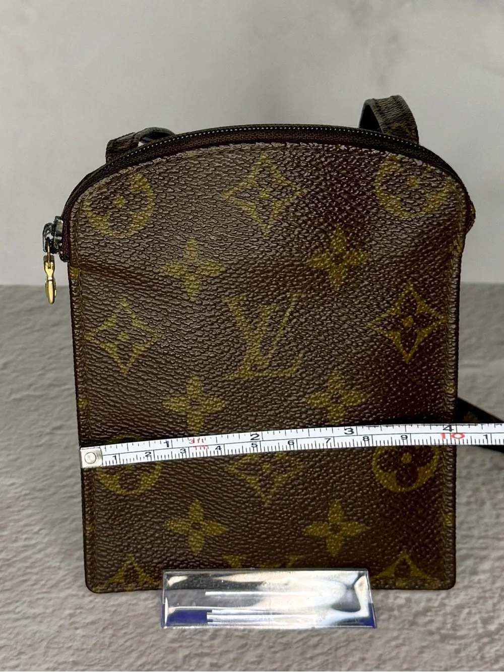 Louis Vuitton Monogram Pochette Secret Vintage Mini Crossbody Pouch Bag